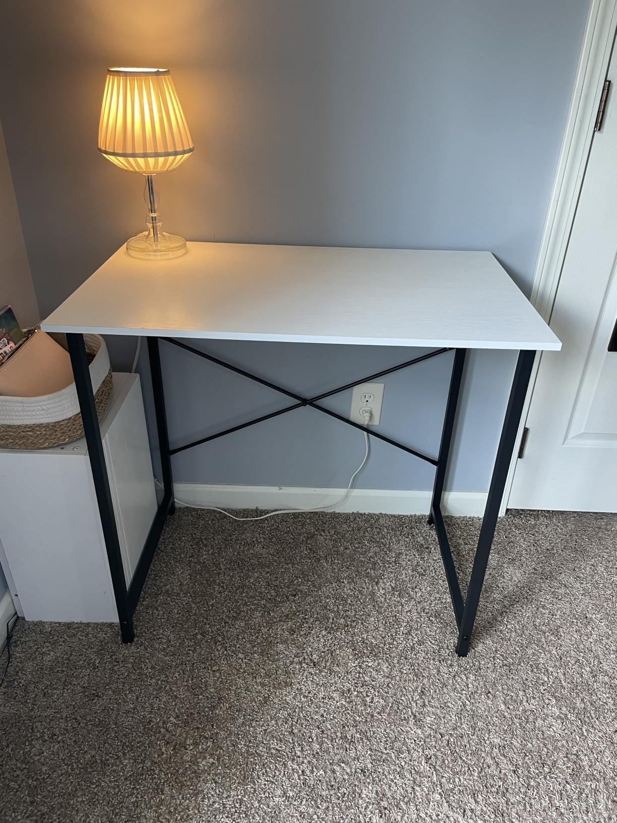 DUMOS 32 Inch Small Computer Desk, Gaming Desks for Home Office Bedroom customer photo 2