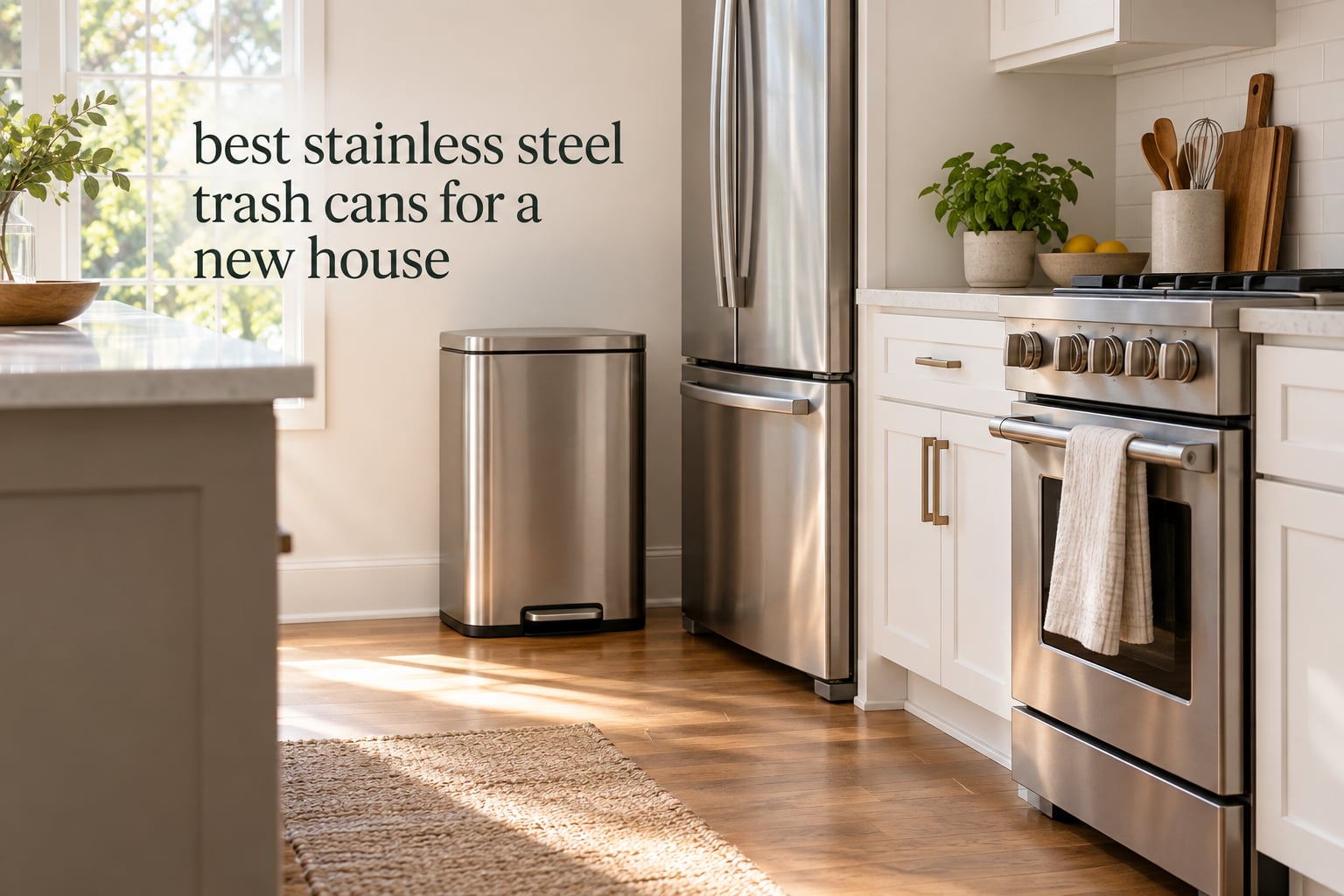 best stainless steel trash cans for a new house