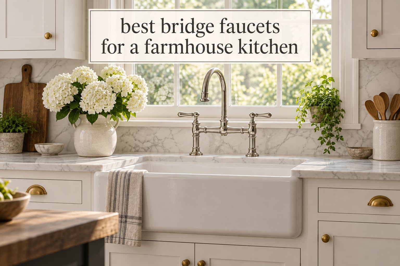 best bridge faucets for a farmhouse kitchen