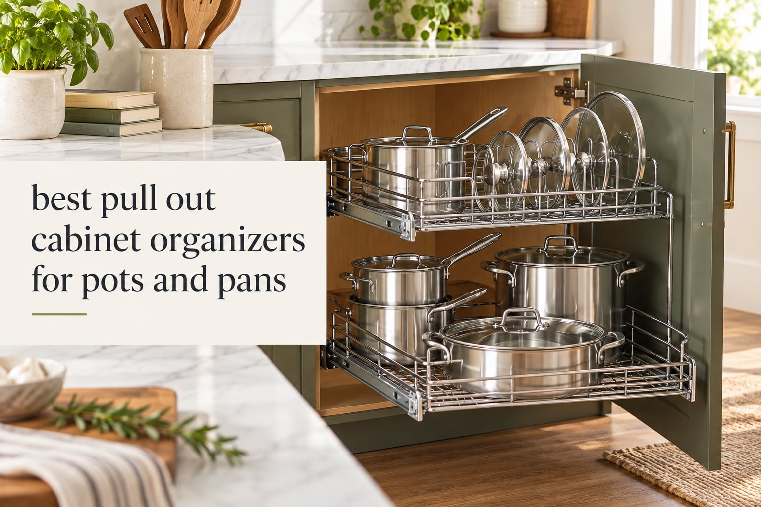 best pull out cabinet organizers for pots and pans
