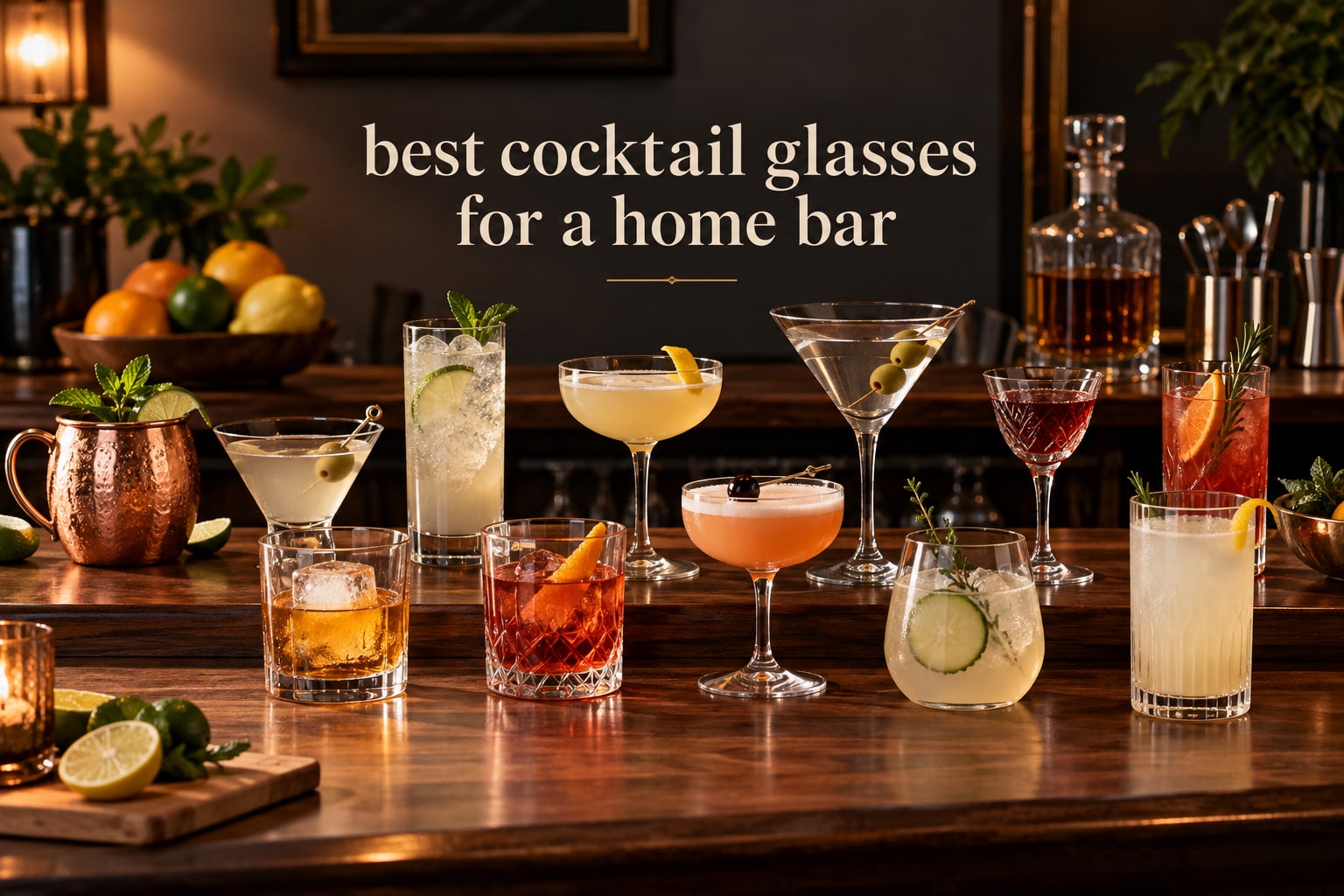 best cocktail glasses for a home bar