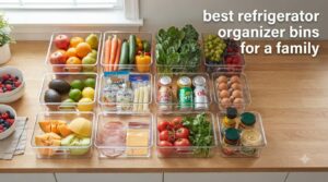 best refrigerator organizer bins for a family