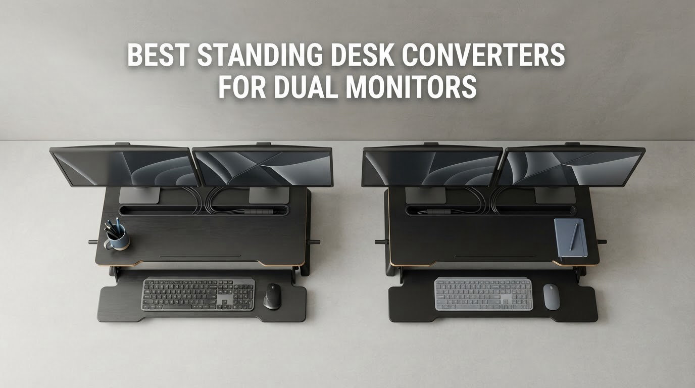 best standing desk converters for dual monitors