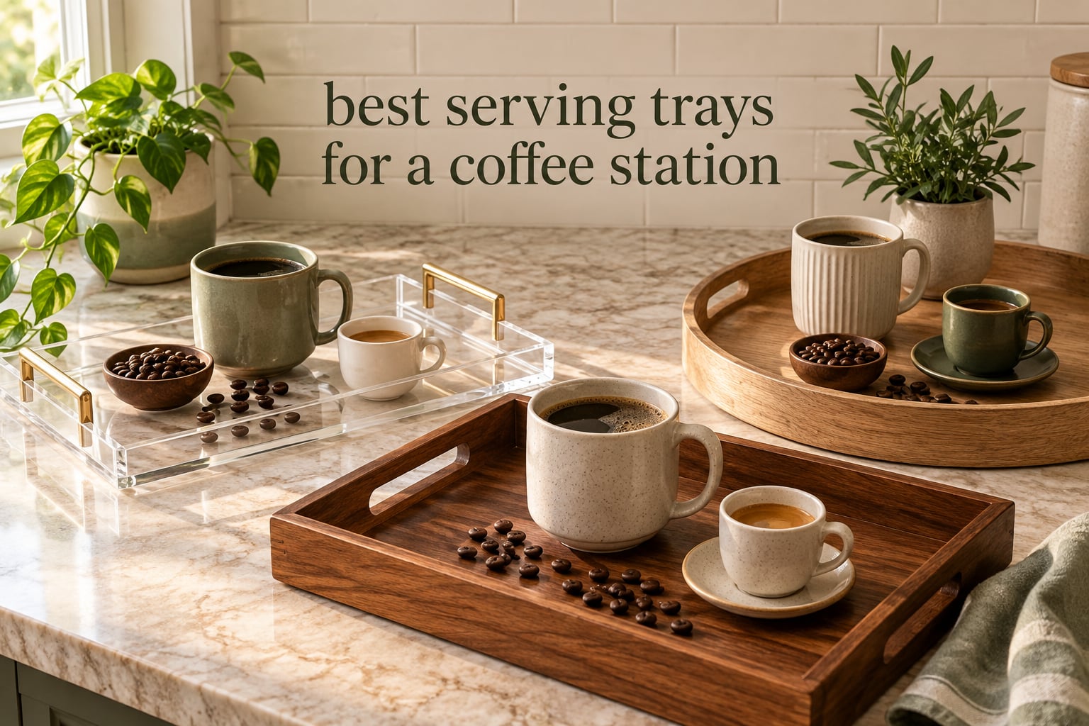 best serving trays for a coffee station