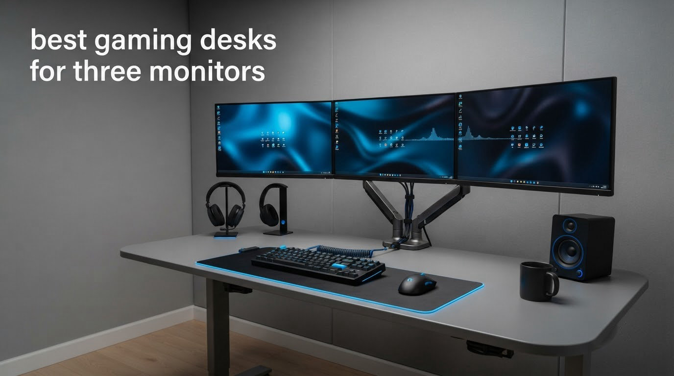 best gaming desks for three monitors