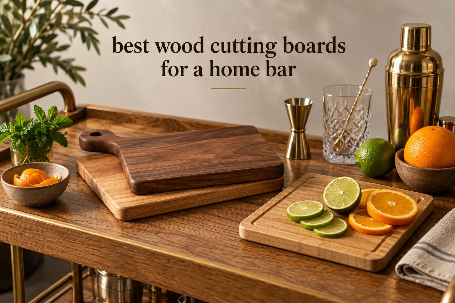best wood cutting boards for a home bar