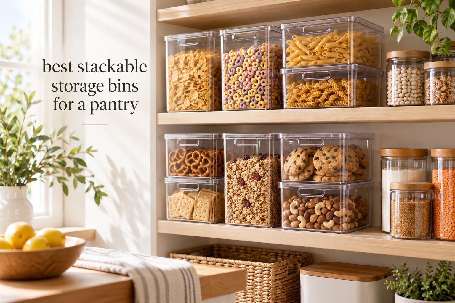 best stackable storage bins for a pantry