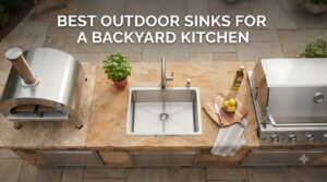 best outdoor sinks for a backyard kitchen