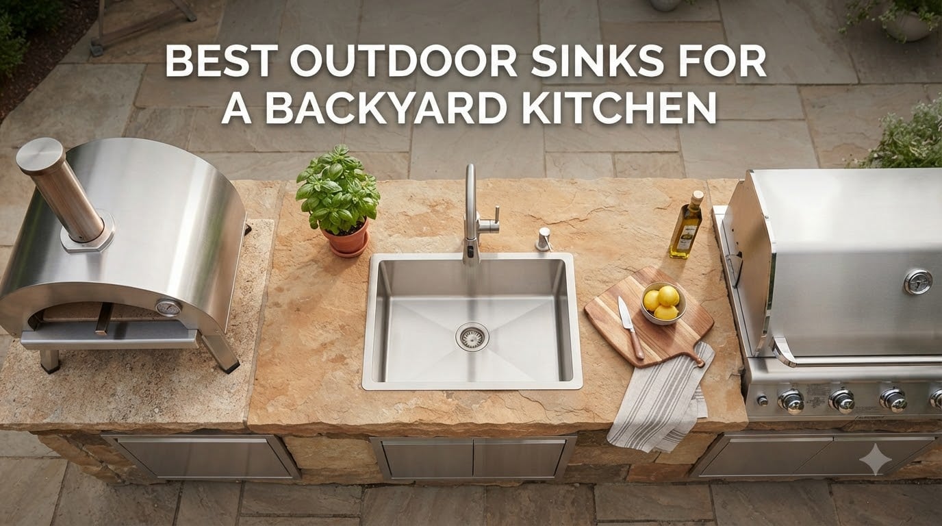 best outdoor sinks for a backyard kitchen