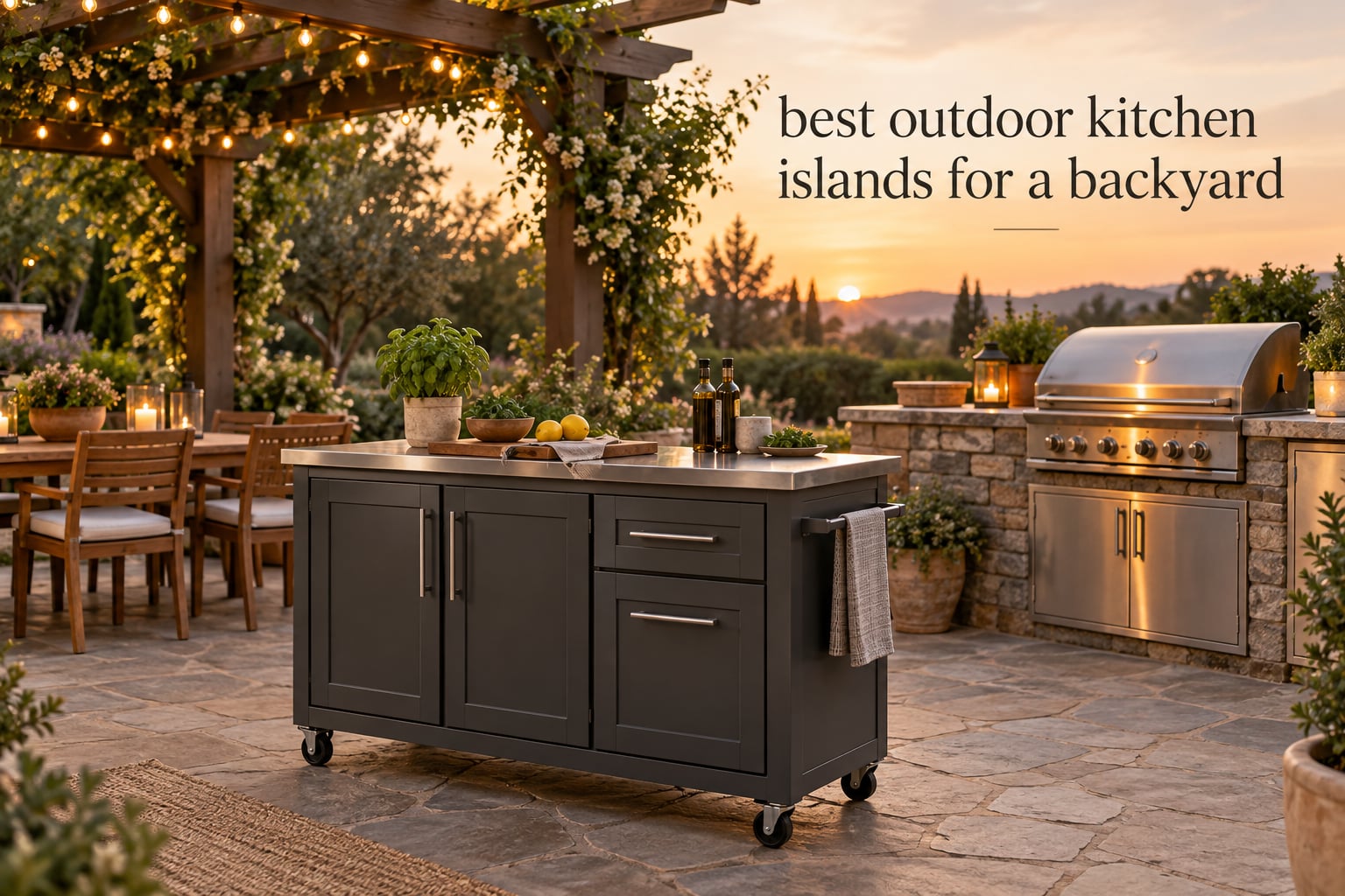 best outdoor kitchen islands for a backyard