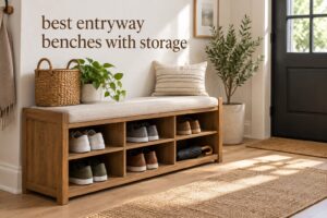 best entryway benches with storage