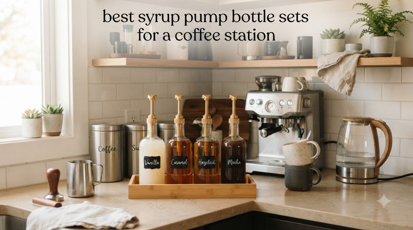 best syrup pump bottle sets for a coffee station