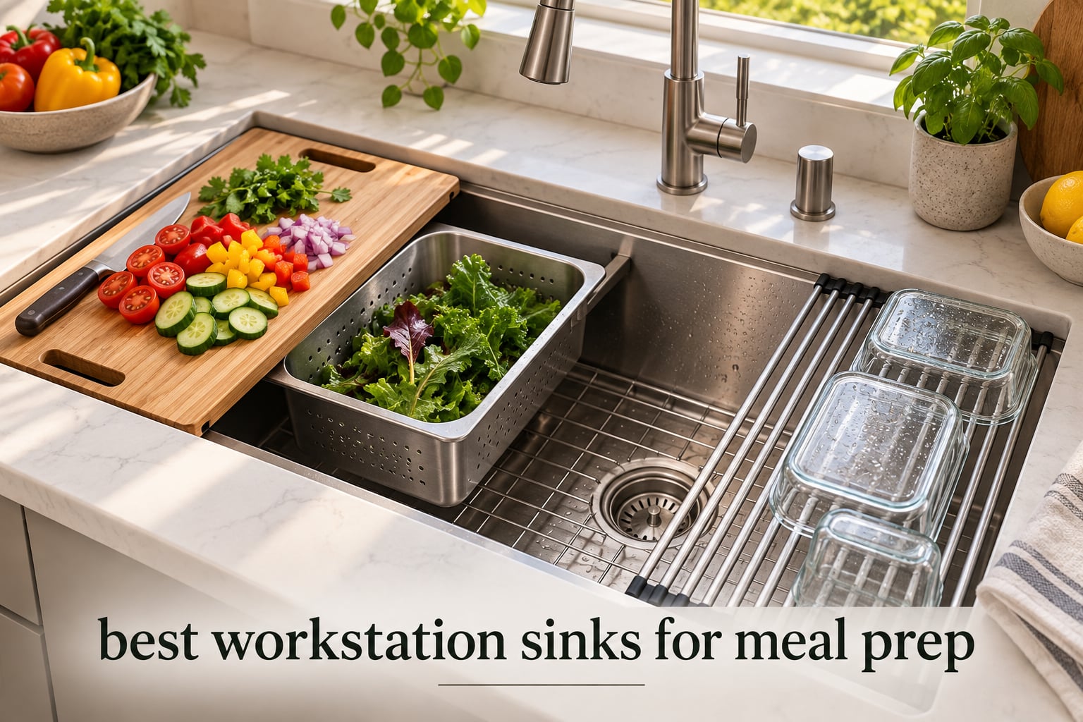 best workstation sinks for meal prep