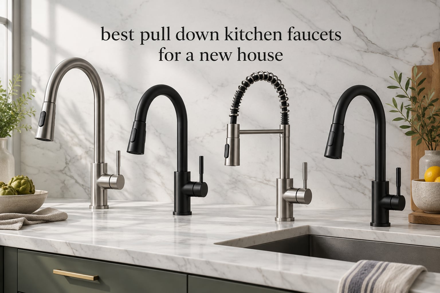 best pull down kitchen faucets for a new house