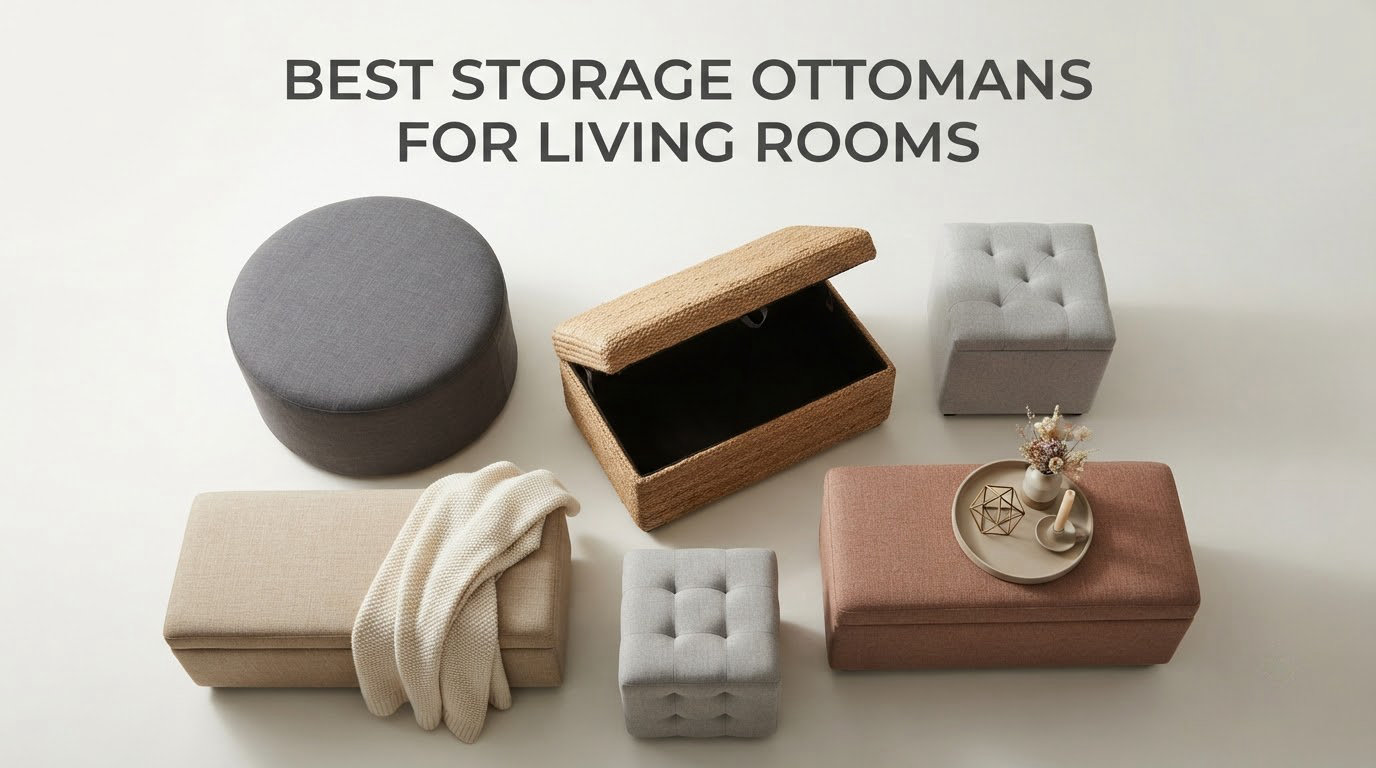 best storage ottomans for living rooms