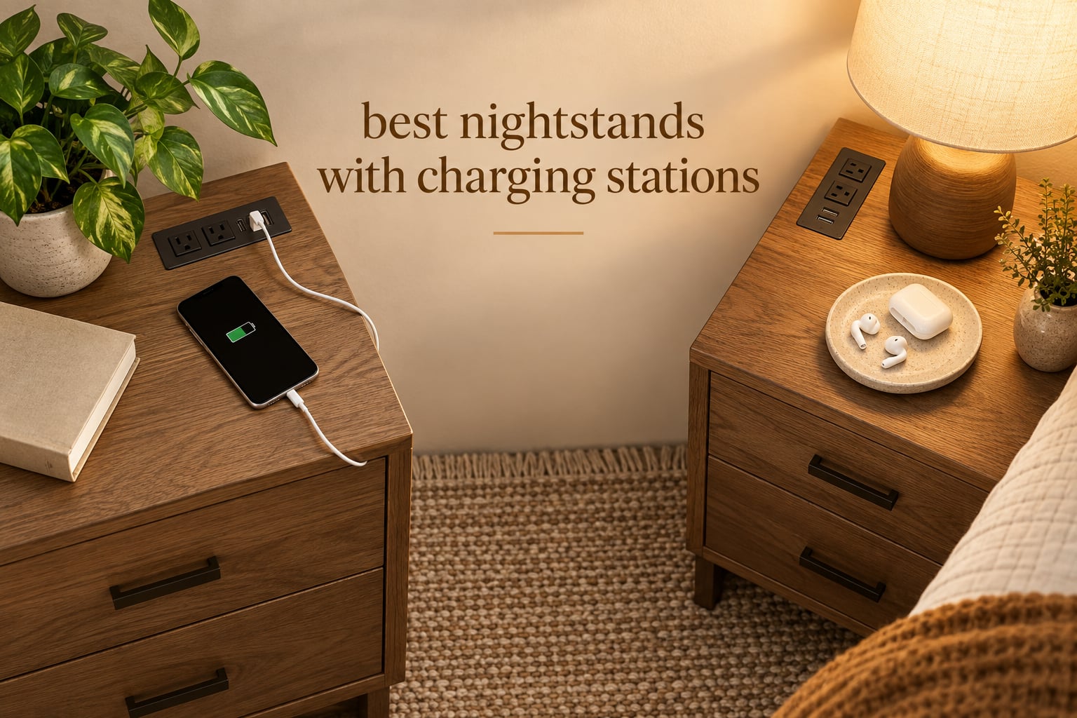 best nightstands with charging stations