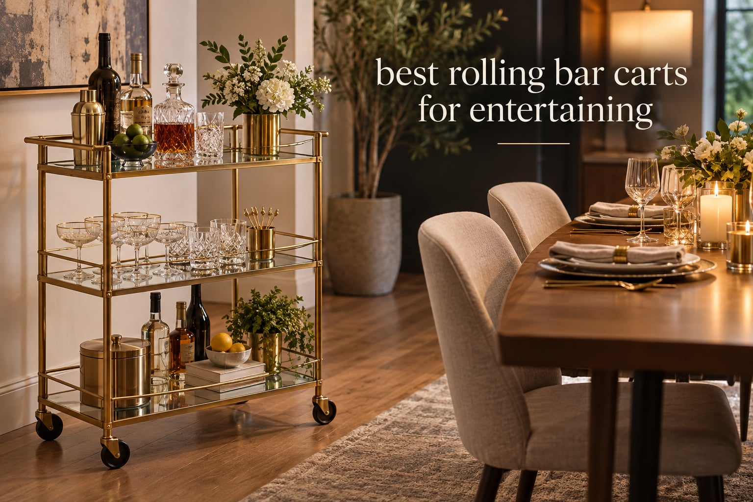 best rolling bar carts for entertaining