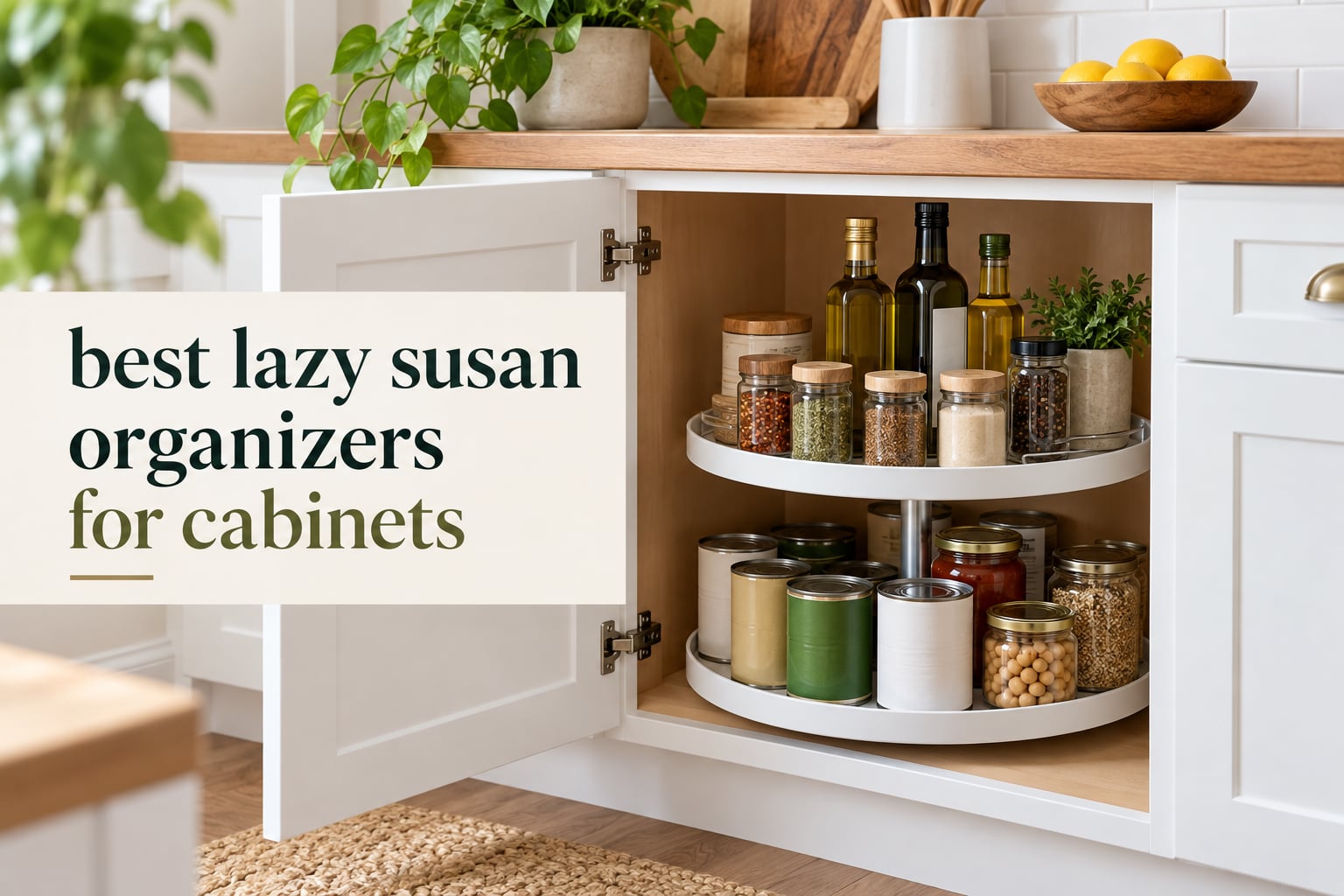 best lazy susan organizers for cabinets
