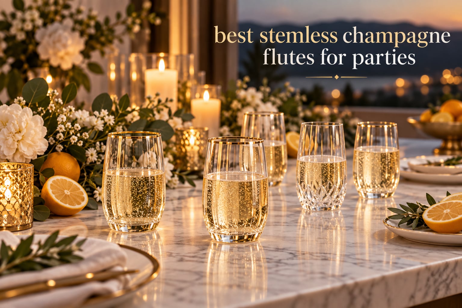 best stemless champagne flutes for parties