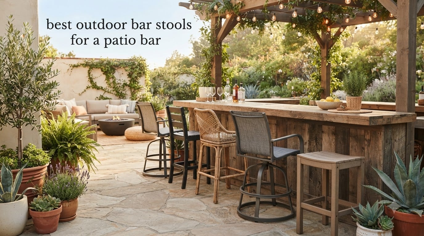best outdoor bar stools for a patio bar