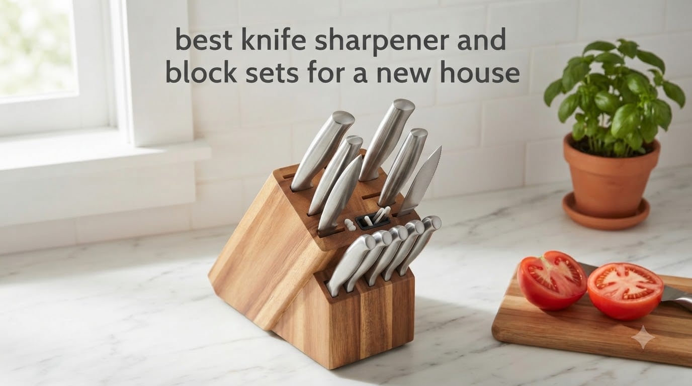 best knife sharpener and block sets for a new house