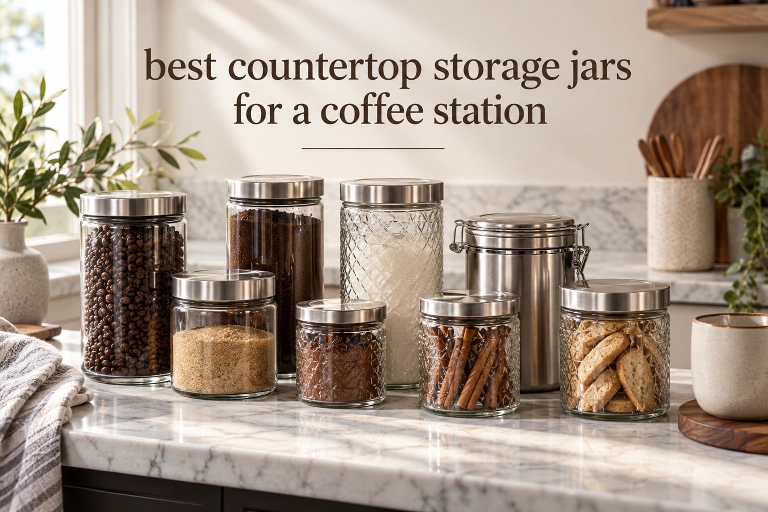 best countertop storage jars for a coffee station