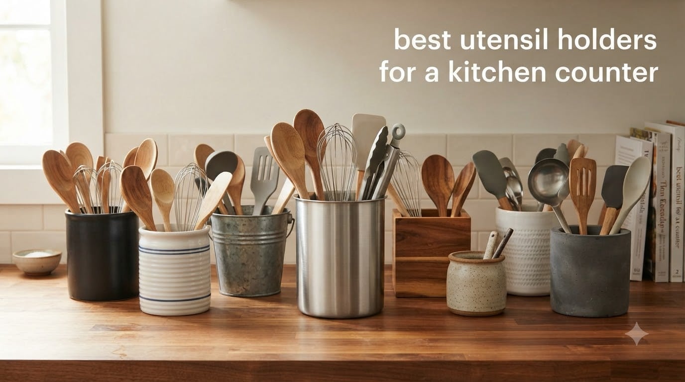 best utensil holders for a kitchen counter