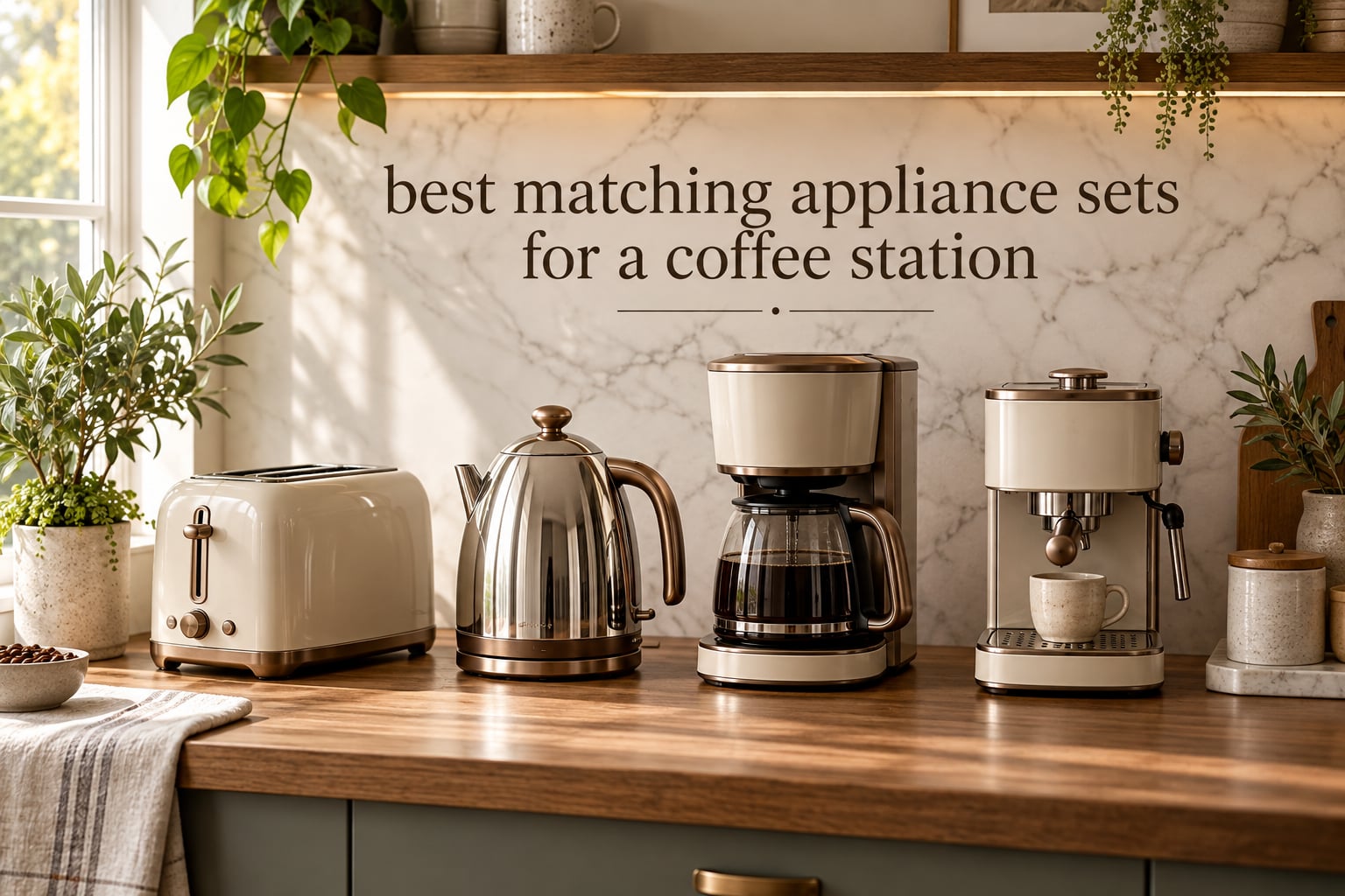 best matching appliance sets for a coffee station