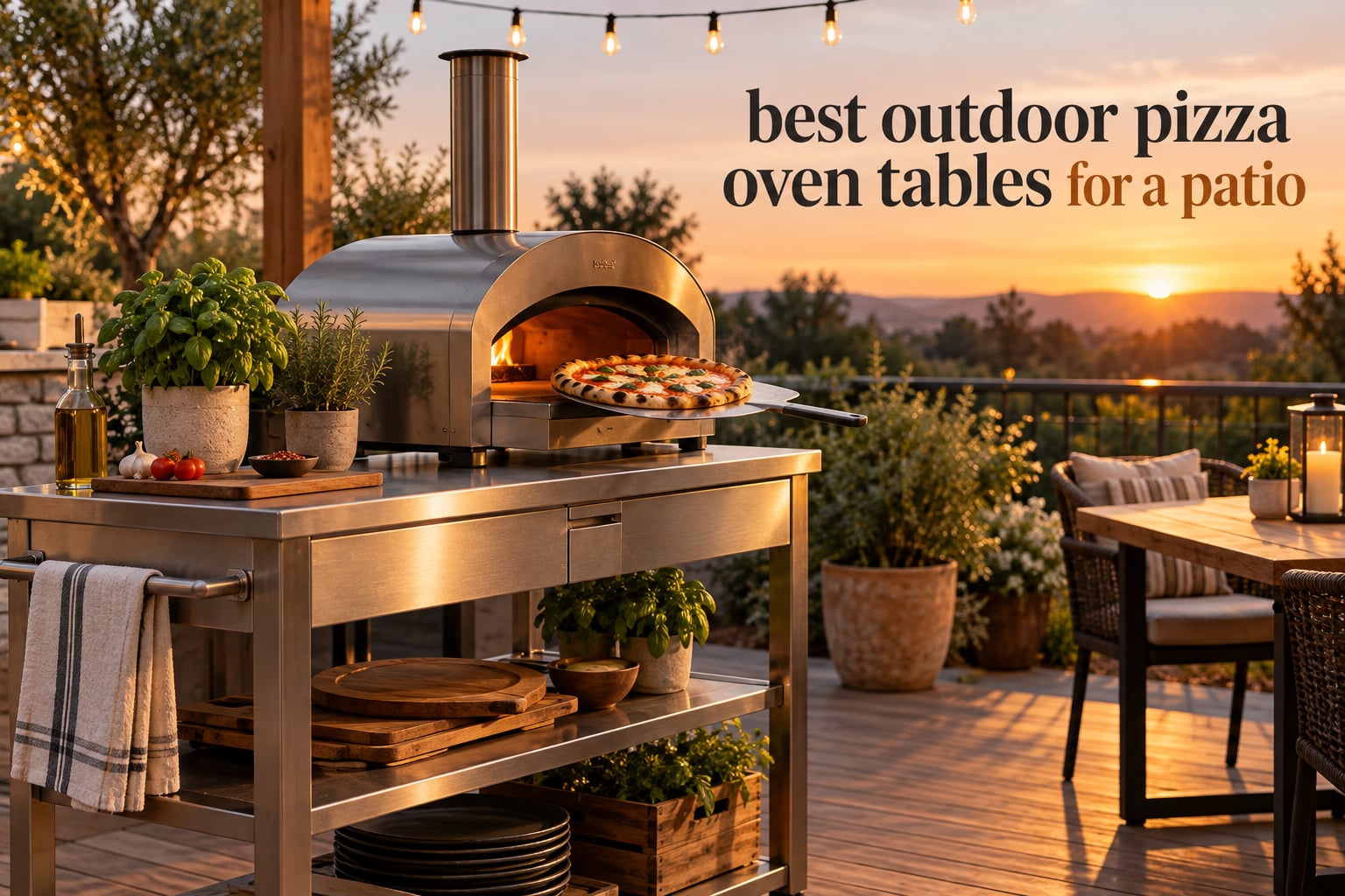 best outdoor pizza oven tables for a patio