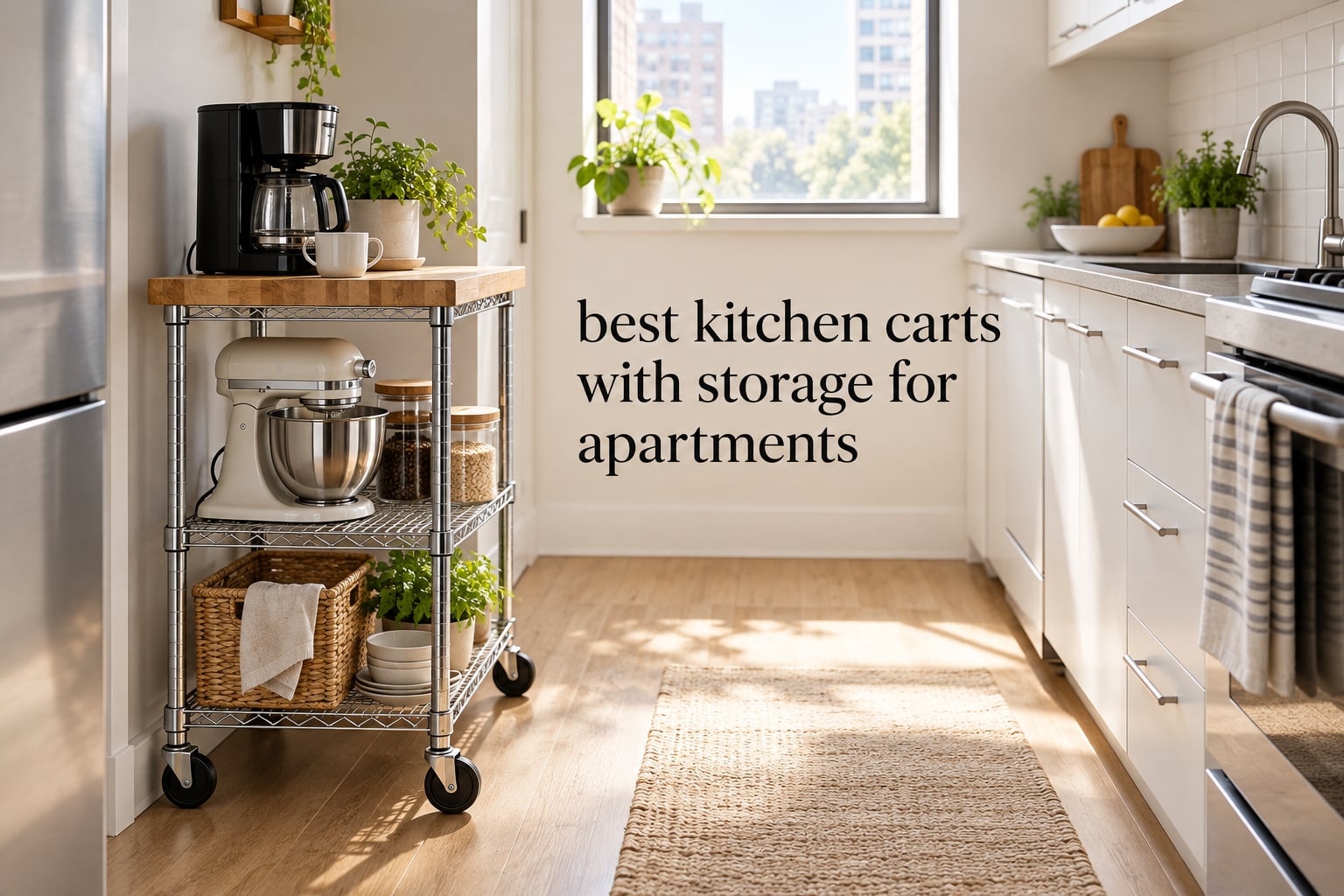 best kitchen carts with storage for apartments
