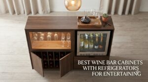 best wine bar cabinets with refrigerators for entertaining