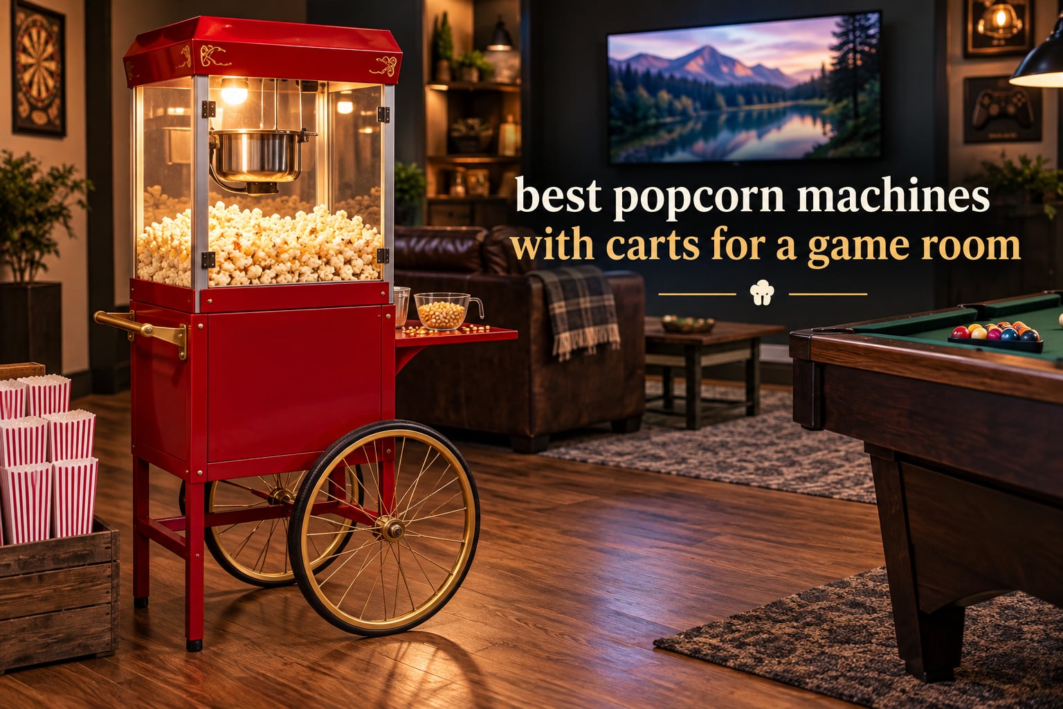 best popcorn machines with carts for a game room