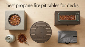 best propane fire pit tables for decks
