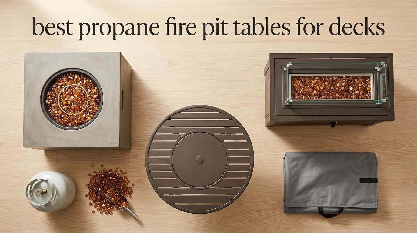 best propane fire pit tables for decks