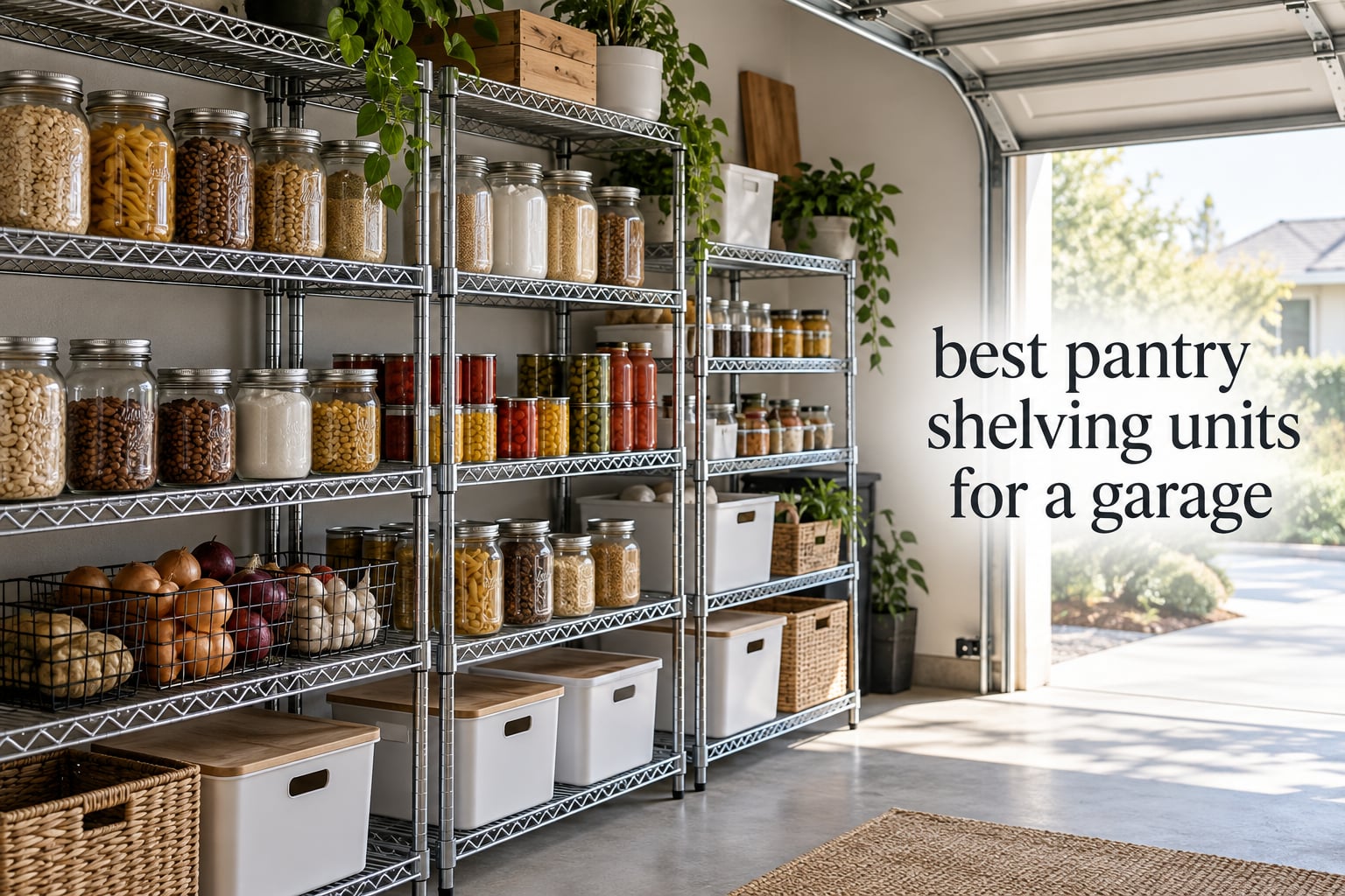 best pantry shelving units for a garage
