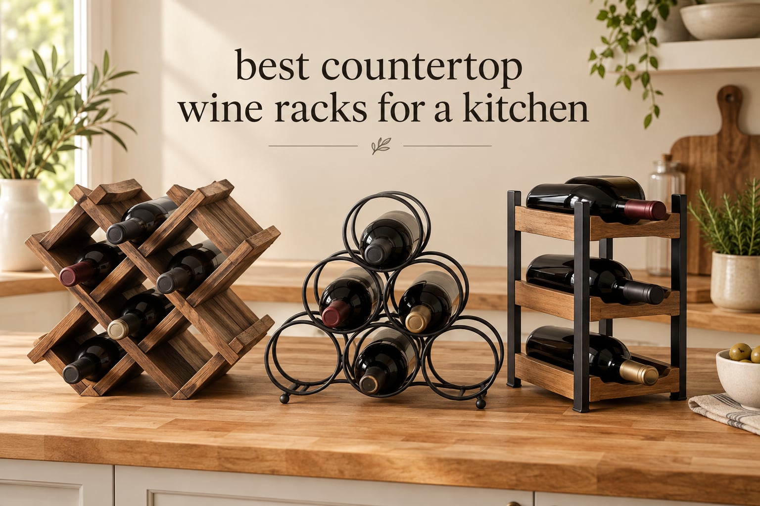 best countertop wine racks for a kitchen