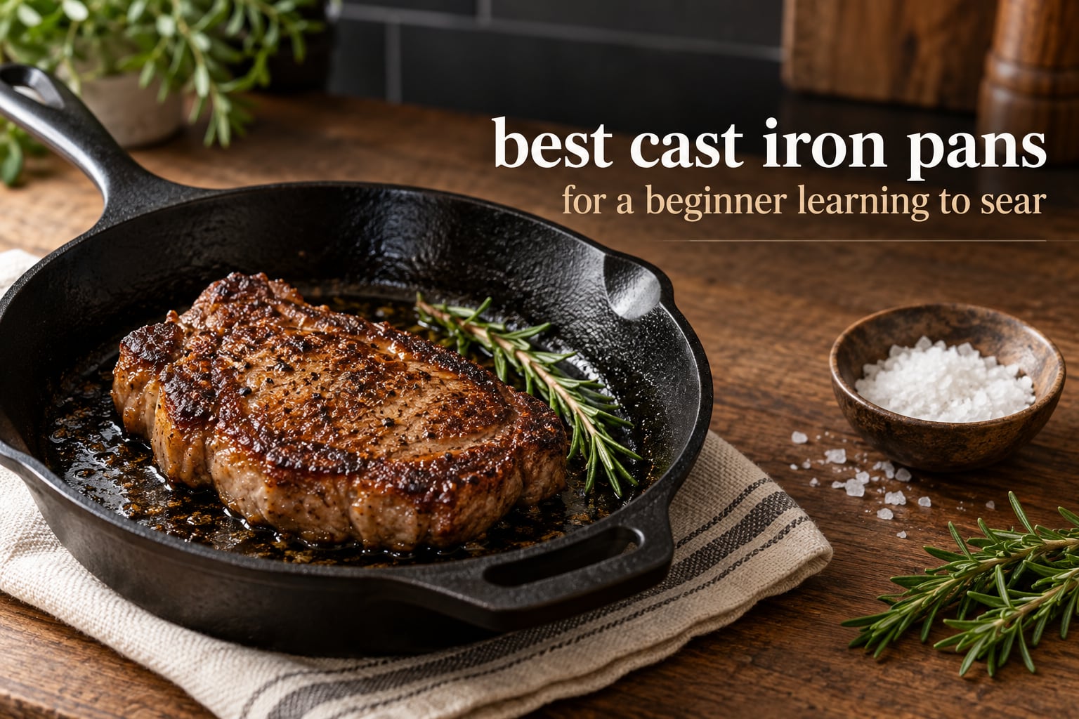 best cast iron pans for a beginner learning to sear