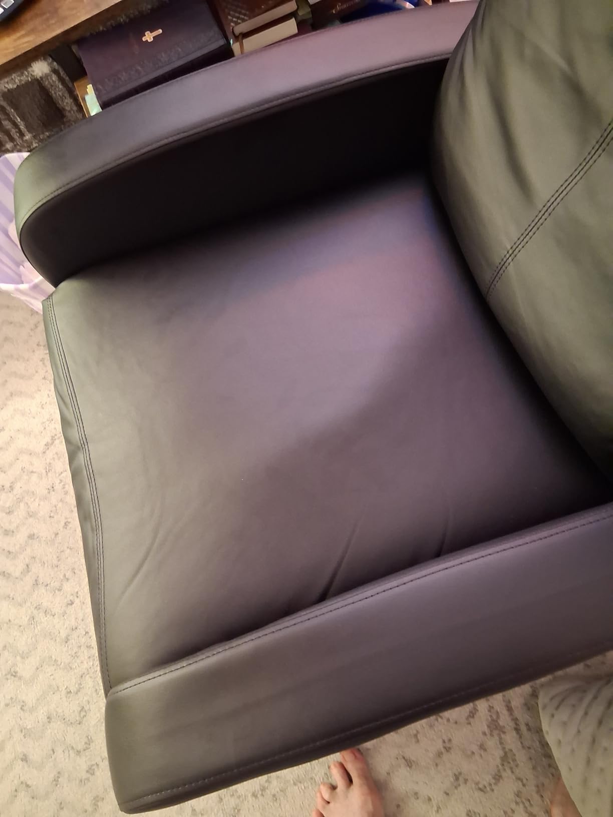 BestMassage Recliner Chair No Massage Function | Leather Black customer photo 1
