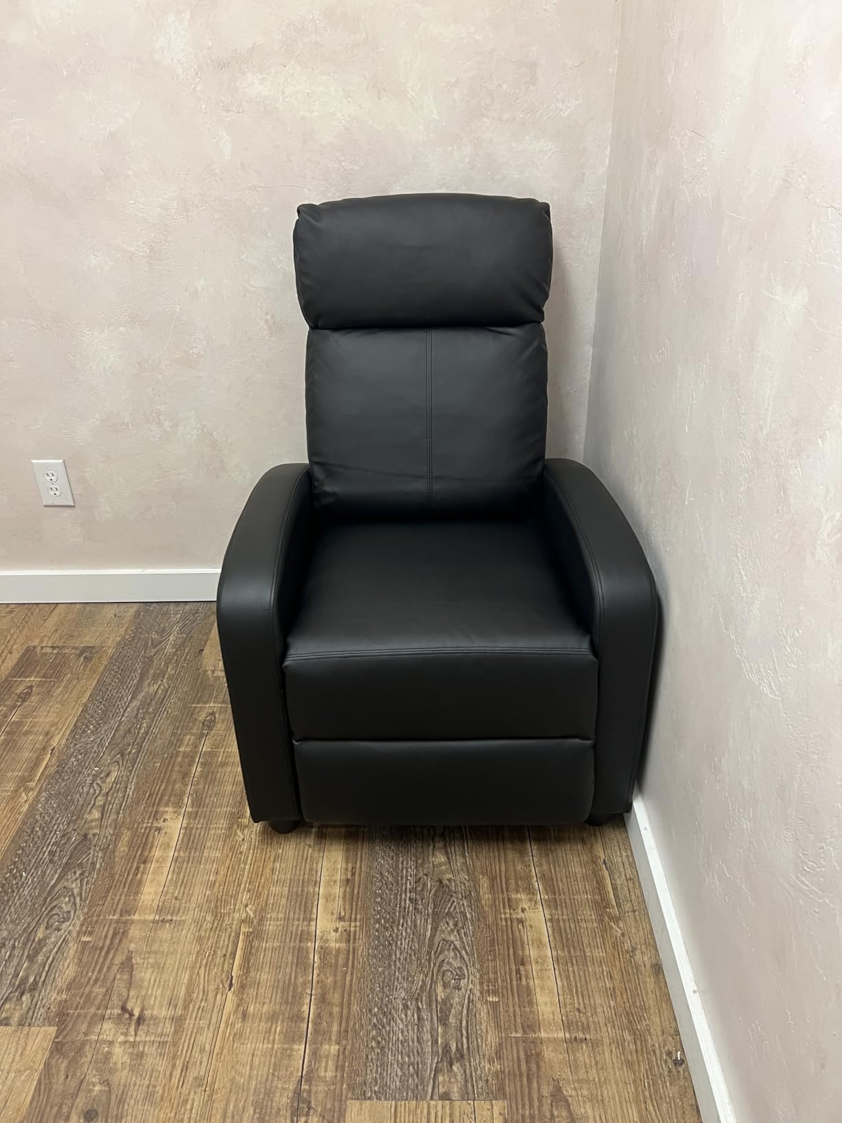 BestMassage Recliner Chair No Massage Function | Leather Black customer photo 2