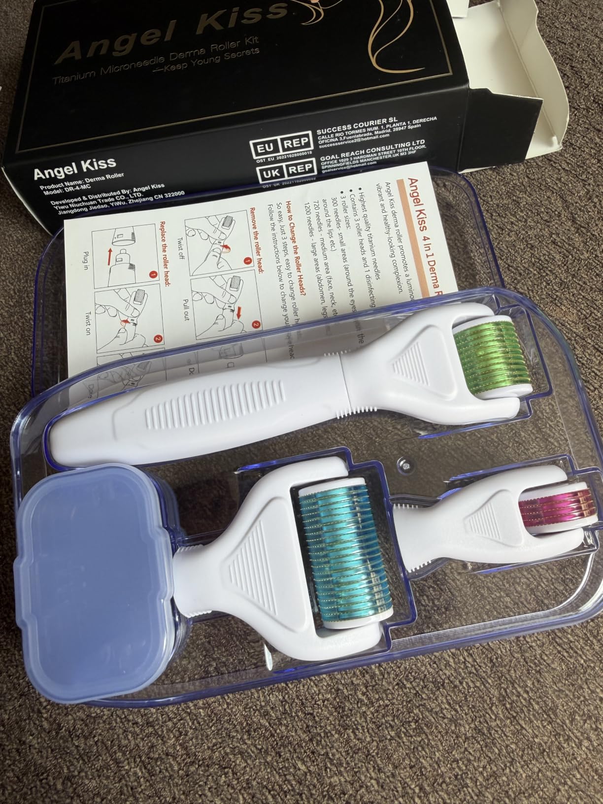 Angel Kiss 4 in 1 Titanium Microneedling Derma Roller Kit for Face and Body customer photo 1