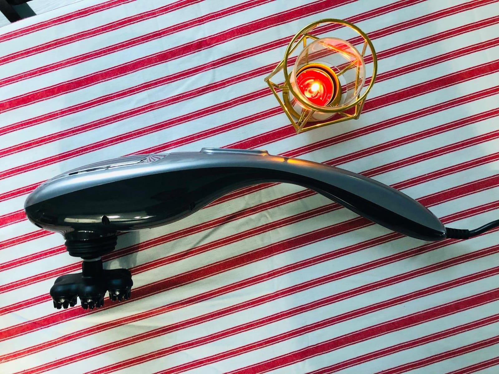 MEGAWISE Handheld Percussion Massager for Back, 3600 RPM, 5 speeds, 7 Heads customer photo 1