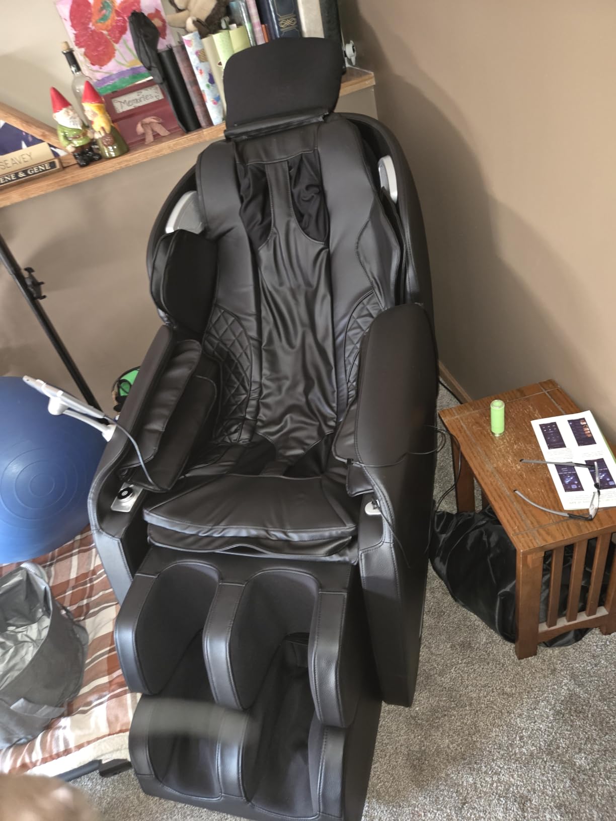 Real Relax 2025 Massage Chair Full Body,Zero Gravity 3D SL-Track Shiatsu Massage Recliner Chair with Heat Body Scan Bluetooth Foot Roller APP Control, Child Lock, Favor-06,Brown customer photo 2