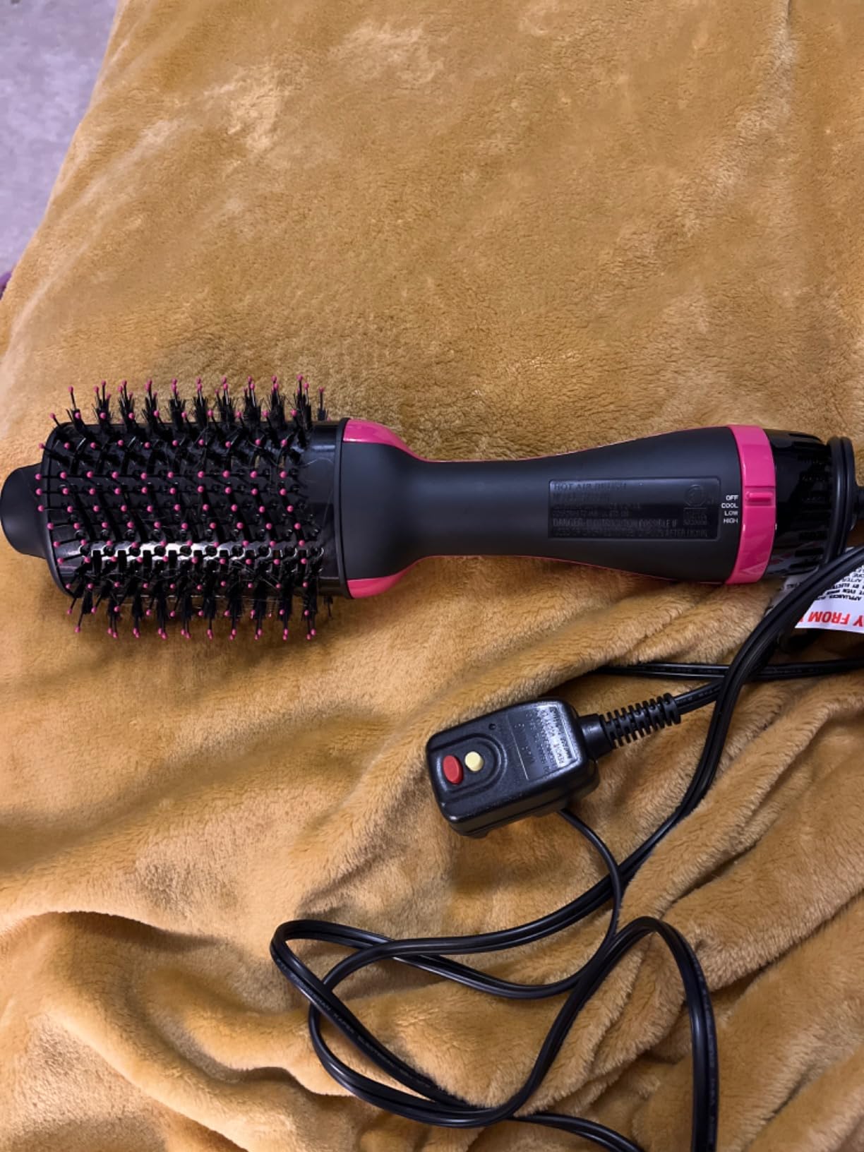 Dimecano Hair Dryer Brush, 4 in 1 One Step Hair Dryer and Styler Volumizer, Professional Hot Air Brush with Negative Ion Anti-frizz Blowout for Drying, Straightening, Salon, Black Pink customer photo 1