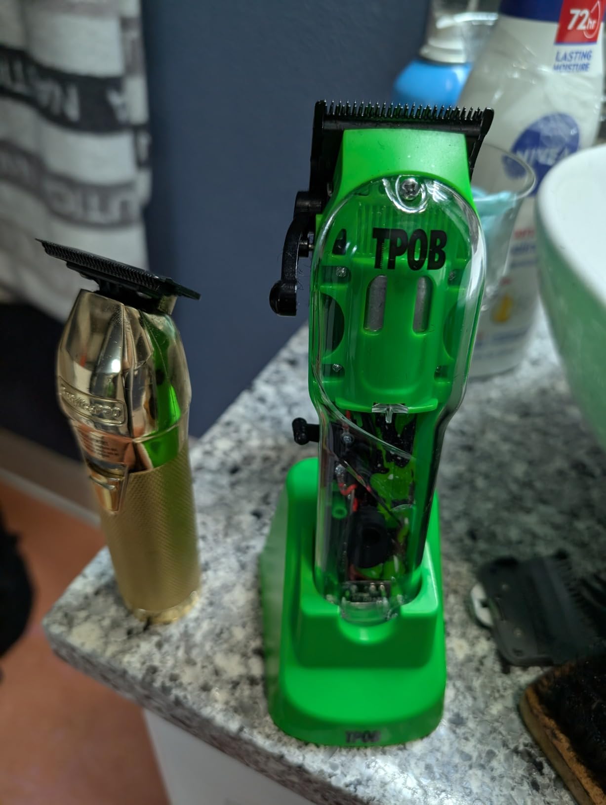 TPOB Slime 2 Barber Hair Clippers for Men 6800 RPM with Matte Green Case and X Fade Blade customer photo 1