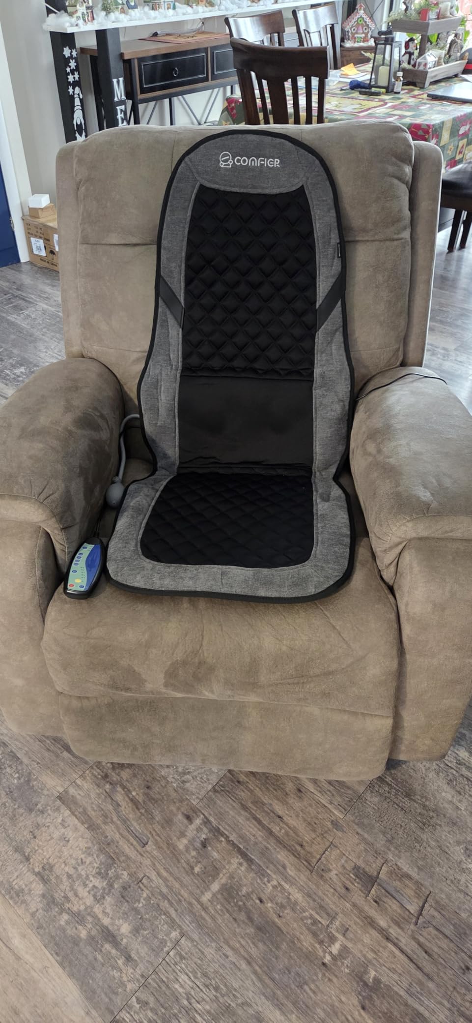 COMFIER Back Massager with Heat, App Control Vibration Massage Seat Cushion, 10 Motors & 3 Heat Levels Chair Massager Pad, Home Office Use customer photo 2