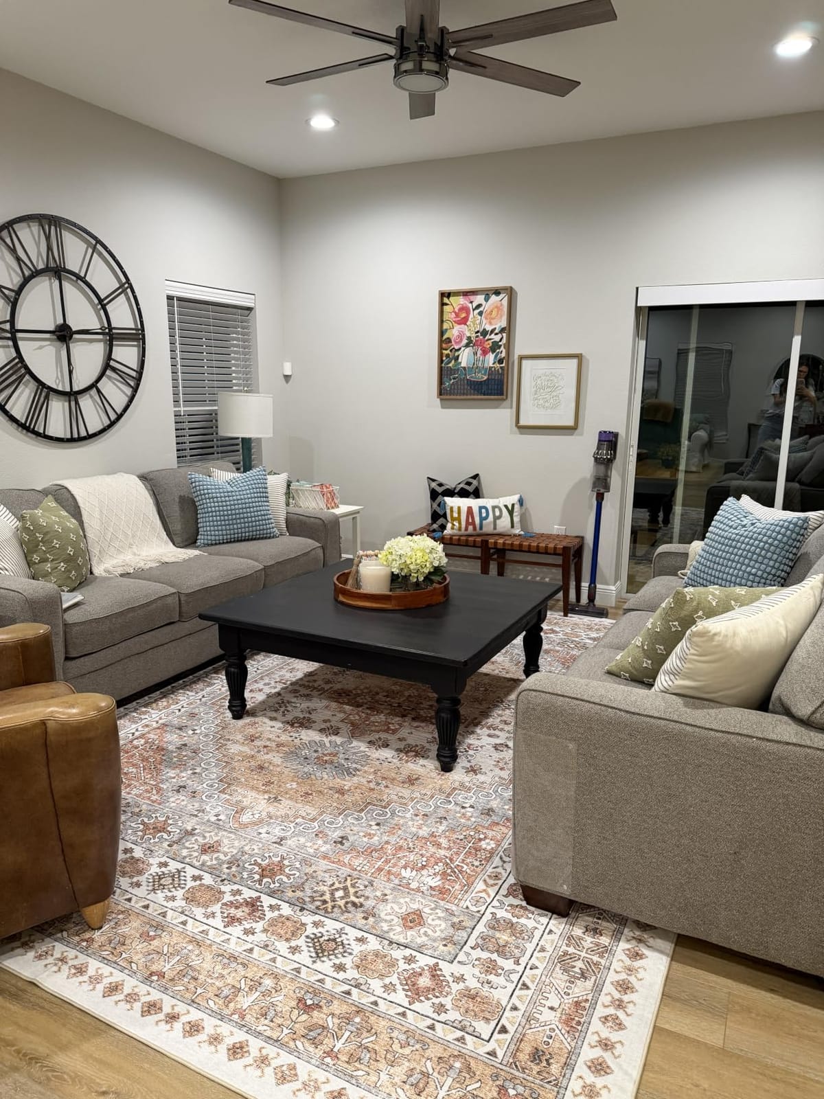 zesthome 8x10 Area Rugs for Living Room,Large Washable Rug,Orange customer photo 1