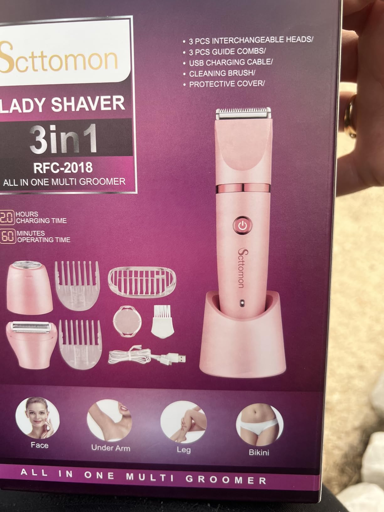 Scttomon Electric Groin Hair Trim Ball Trimmer for Men Body Shaver Below-The-Waist Groomer Nose Hair Trimmer Waterproof Cordless 3 in 1 customer photo 2