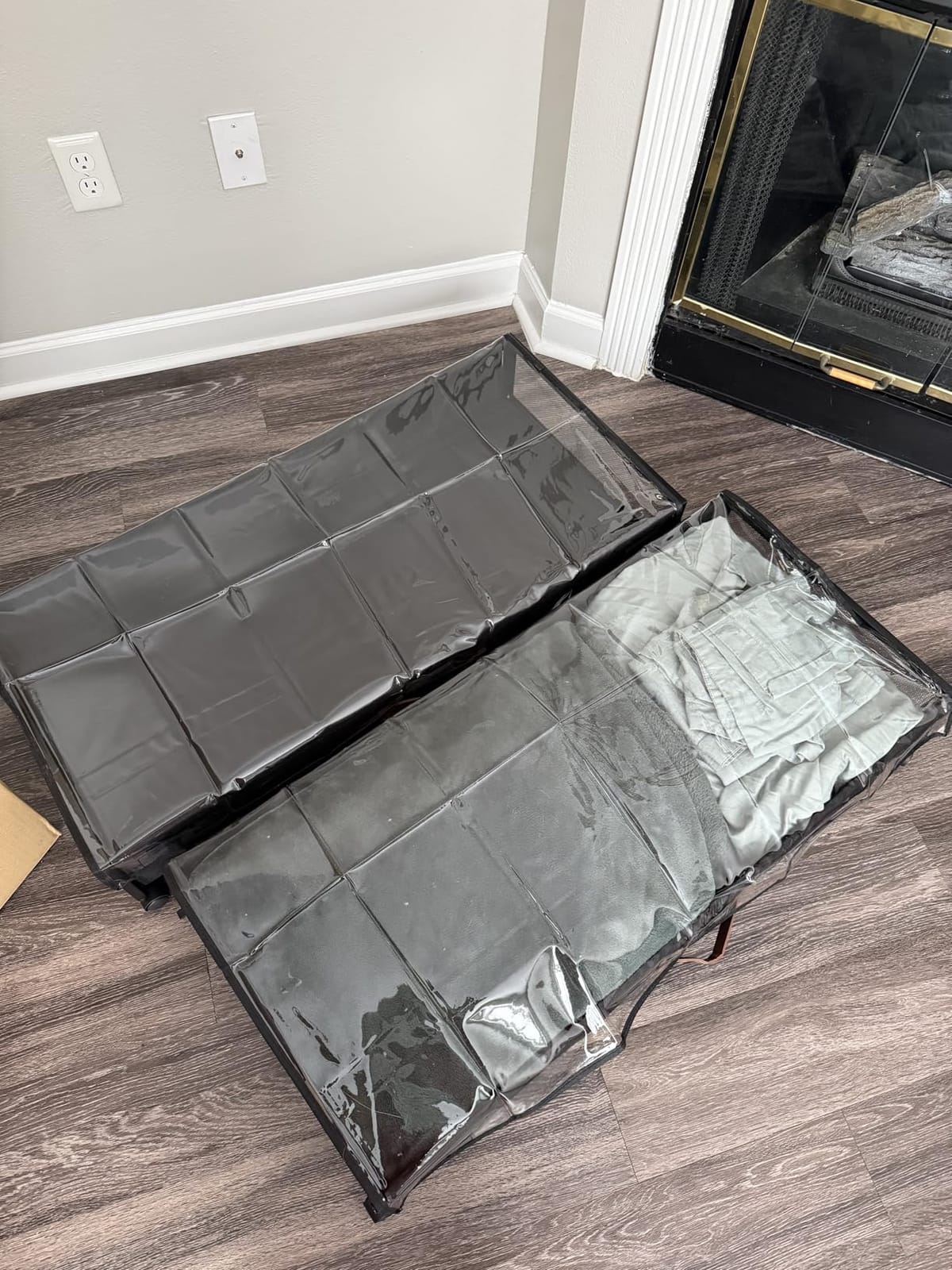 Under Bed Storage Containers with Wheels Large Underbed Shoes Blankets Clothes Toy Storage Drawers for College Dorms Bedrooms Nursery Rooms Organization (Black 2 Pack, 7.5in height(36