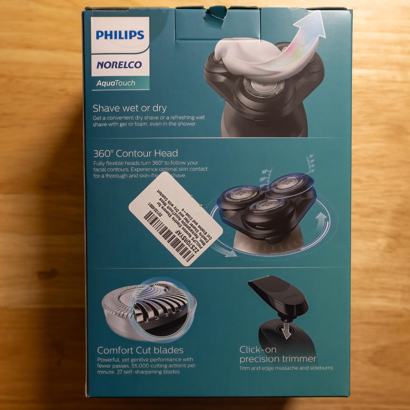 Philips Electric Shavers for Men, Rechargeable AquaTouch Mens Electric Shaver Wet and Dry with Comfort Cut Blades and Click-on Precision Trimmer, Cordless Electric Razors with 5D Flex Head customer photo 1