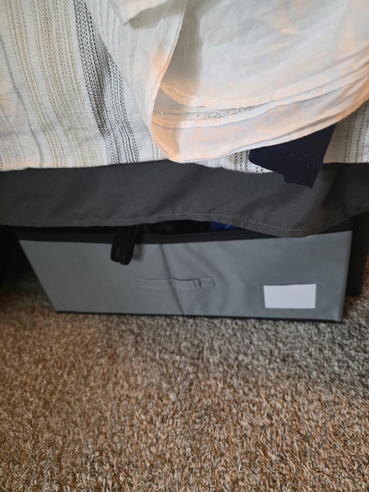 EE-RoomWorld Under Bed Storage with Wheels,5.5 inches height,Black customer photo 2
